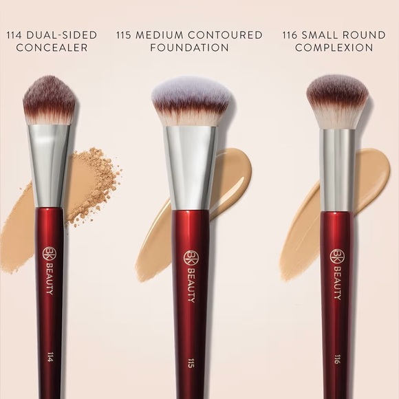 BK Beauty Core Complexion Trio Makeup Brushes Set (3PC) – BNIB 114, 115, 116 - Picture 2 of 11